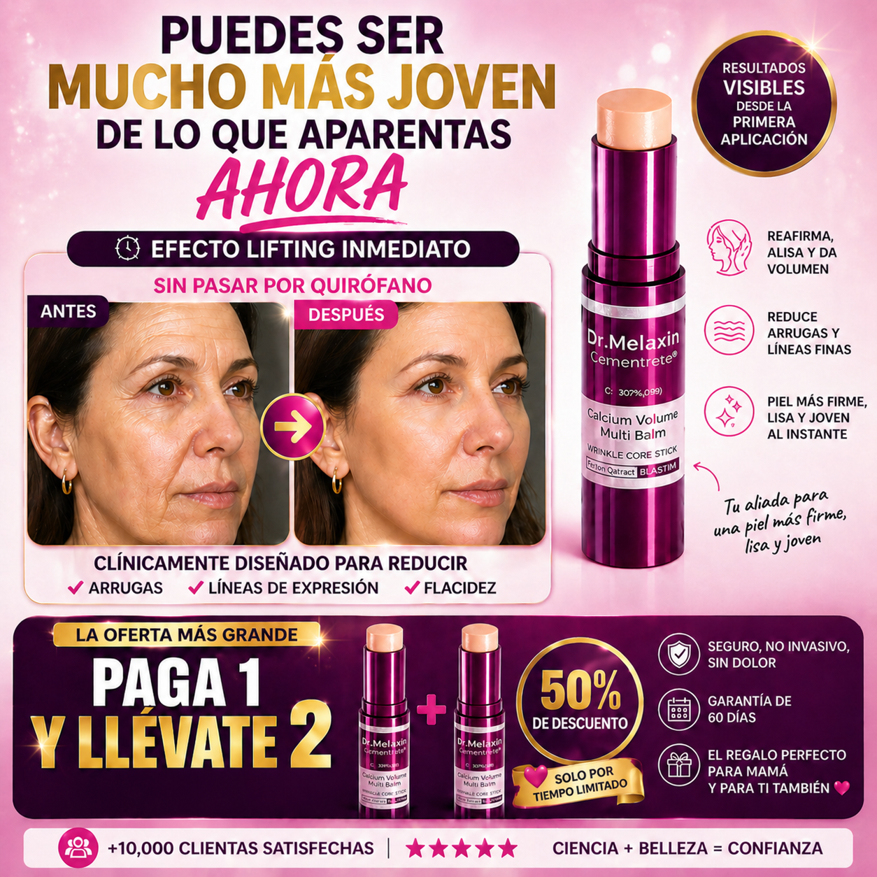 LIFT STICK PRO-El Stick Efecto Lifting Que Reduce Visiblemente Las Arrugas En Días